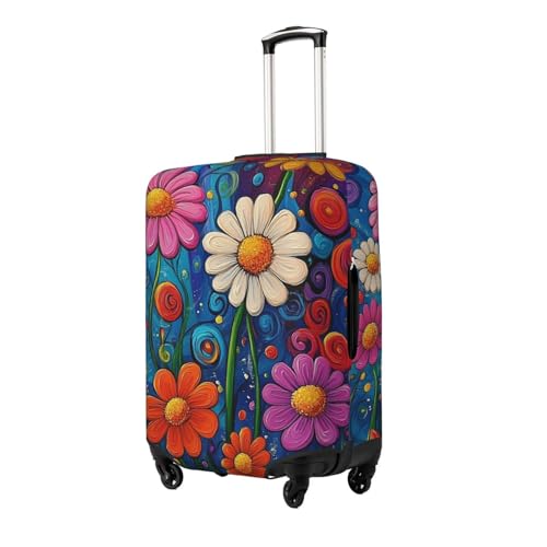 Flower Print Suitcase Covers Protectors, Luggage Covers For 18~32" Suitcase, Accessories Washable Elastic Luggage Protective Cover2