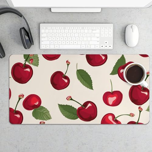 Desk Pad Protector con diseño cereza roja 24x12 pulgadas