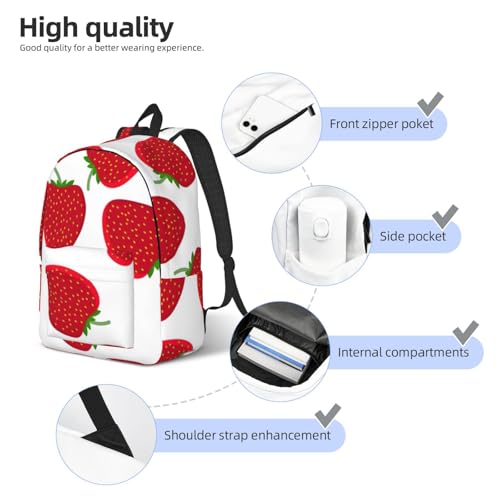 Sac à dos ordinateur EdWal avec compartiment rembourré et motif fraise original