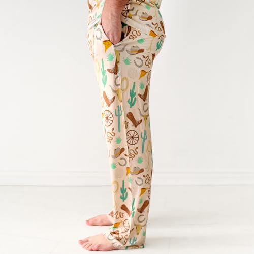 Image of Little Sleepies Mens Pajama Pants, Soft Viscose from Bamboo PJ Bottoms for Family Matching Set, Mens Sleepwear PJs w /Pockets
