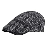 Género: HOMBRES HJSWF Sombrero De Boinas De Celosía De Rayas Finas, Gorra De Pico De Pato con Viseras De Primavera Y Verano para Hombres Y Muj