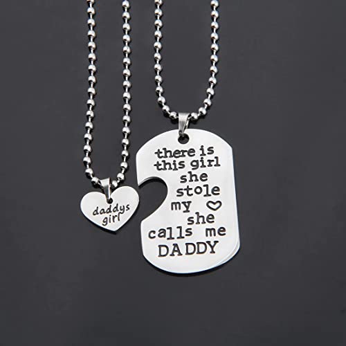 WUSUANED There is this G She Stole My Heart She Calls Me Daddy Father Necklace Set3