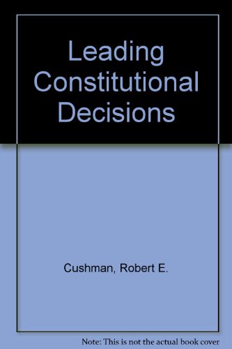Leading Constitutional Decisions B000H55S0K Book Cover