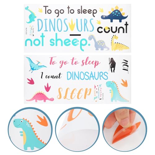 Vinilos decorativos de pared dinosaurio 2 piezas miniatura 7