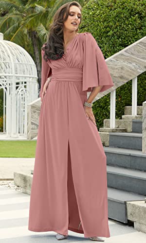 Image of KOH KOH Womens Long Bridesmaid Semi Formal Wedding Guest Maxi Dress Gown