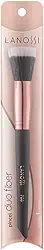Pincel Duo Fiber Rose Black, Cor Preto/Rosé Metalizado, Lanossi Beauty & Care.