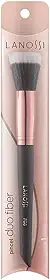 Lanossi - Pincel Duo Fiber, Cor Preta com Rosé Metalizado, Linha Rose Black