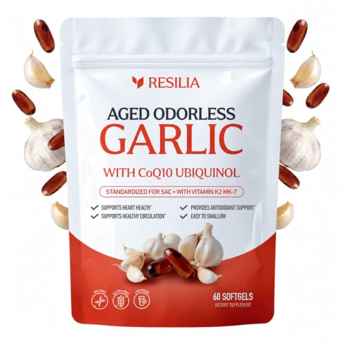Resilia Odorless Aged Garlic Softgels 60 Count