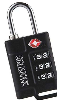 Smartrip TSA Lock 3 Digit Combination Luggage and Travel Padlock 2-PACK (Black)