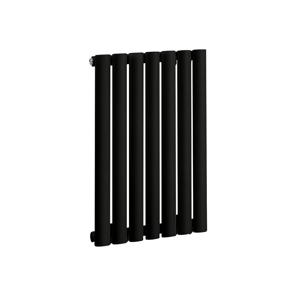 Milano Aruba 400W Black Horizontal Single Oval Panel WiFi Electric Radiator - 635mm x 413mm