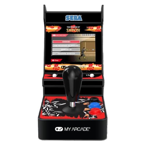 MY ARCADE Shinobi Joystick Player : console de jeu vidéo rétro, jeux pour enfants et adultes, 3 jeux en 1, écran couleur