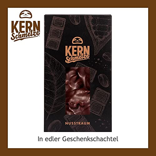 KERNschmelze Nusstraum 350g - Manufaktur Schokolade mit Nüssen - Zartbitterschokolade Walnuss - Edle belgische… – Bild 3