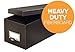 Globe-Weis/Pendaflex Fiberboard Index Card Storage Box, 4 x 6 Inches, Solid Black (4X6BLA)