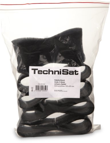 Preisvergleich Produktbild TechniSat Kabelschlauch (5 Stück á 75cmx8,5cm), Klettverschluss