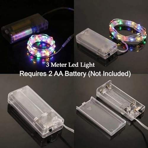 Image of Pack of 5 / 3Mtr / 30 LED's Battery Operated Magic Multi Fairy String /Strip Light with Copper Wire for DIY Lights for Festival, Indoor /Outdoor, Home Decoration (M /Fairy String Light)