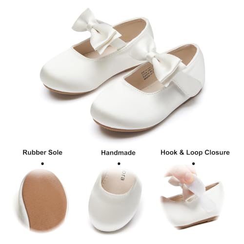 Image of Felix & Flora Toddler Flower Girl Dress Shoes - Girl Ballet Flats Party School Shoes Wedding