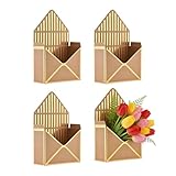 Caja de ramo de flores – Sobre de flores | Cesta de papel de regalo – Embalaje de papel de gran capacidad, diseño elegante con relieve de lámina dorada, boda romántica, fiesta de cumpleaños