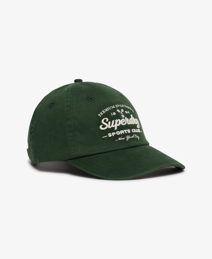 Superdry Damska czapka baseballowa Vintage Club ciemnozielona 1 rozmiar
