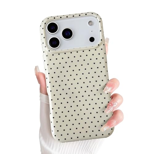 Coque iPhone Air MagSafe EYZUTAK anti-choc fine à motif pois jaune pour femmes