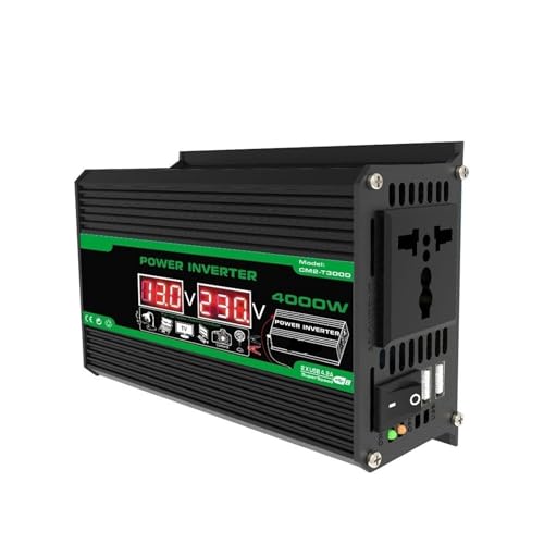 Onduleur Solaire 4000W Convertisseur Voiture pour Camping et Voyage en RV