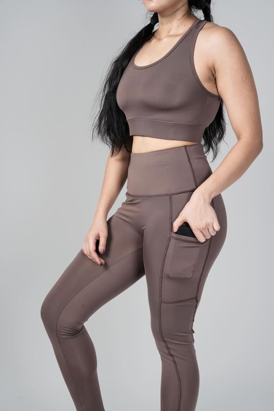 Image of Gym Wear Co-ord Set for Women Stretchable Top & Leggings for Women's & Girls Suitable for Yoga Jogging & Gym Western Coord Set