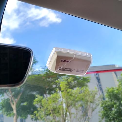 Image of Zeyitian Ez Pass Holder Clear 2 Pack - Super Strong Suction Cups for Windshield, Toll Pass Transponder Holder for EZ Pass /iPass