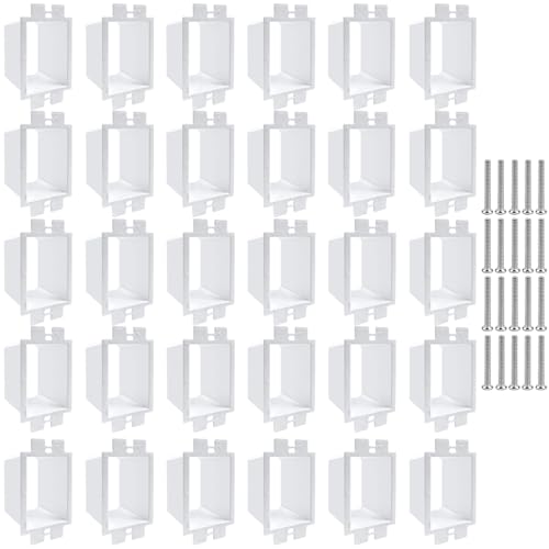 30 PCS BE1-2 Electrical Outlet Box Extenders with 60PCS Screws, (1-Gang) Electrical Power Single Gang Box Extender Electric Box Extender 1 Gang Power Switch Receptacles Accessories