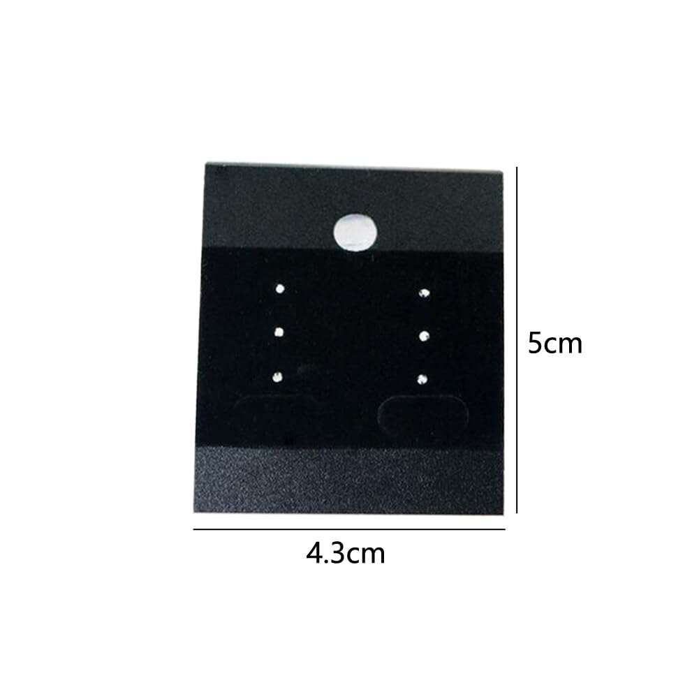 100PCS Earring Display Card Black Earring Stud Holder Jewelry Storage Packaging Accessories for Selling DIY Ear Studs Necklace Jewelry Display