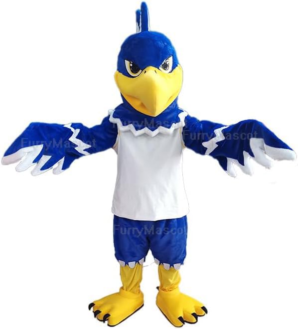 New Blue-and-White Hawk Birds Suit Animal Mascot Costume Party Carnival Costumes