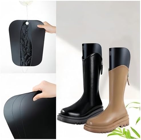 Shaper Moulding Inserts, 12 Pack Boot Shaper Form Inserts Boots Tall Support, Boot Shapers Form Inserts Reusable Boot Trees for Long Boots, Boot Inserts to Keep Shape(Black,8 Inch) - 1