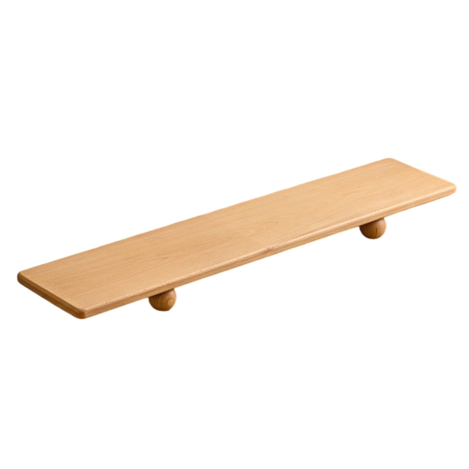 rockible Supporto da Scrivania Rialzo Schermo Base Pc Organizzatore per Laptop in Legno Massello Nera Spazio Extra per Accessori Bordi Smussati Adatto per Ufficio Office, Faggio, 120 20 5