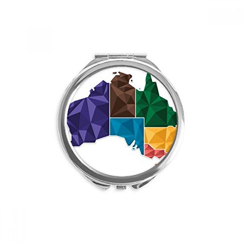 Miroir rond de maquillage illustration Australie, une idée cadeau originale pour voyageuse