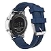 MoKo Cinturino Compatibile con Samsung Galaxy Watch 3 45mm/Galaxy Watch 46mm/Gear S3 Frontier/Huawei Watch 3/GT 3/GT 2/GT 46mm/GT 2 PRO/Ticwatch PRO 3, 22mm Braccialetto in Silicone, Blu Notte
