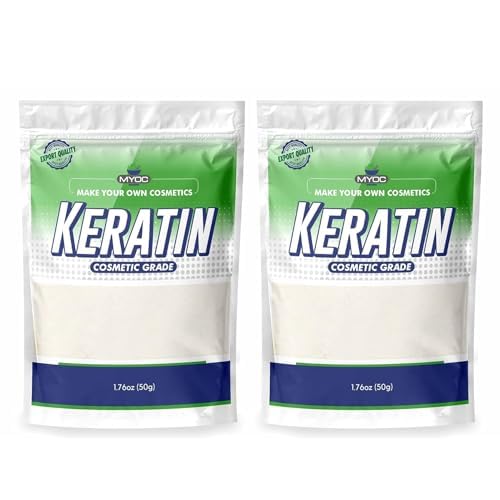 Myoc Keratin Powder – Pack of 2 (50g) (1.76 Oz) (4.05 FL Oz (Pack of 2)), Keratin Powder for Hair Mask, Shampoo and Conditioner, Nail Care & Hair Care Products