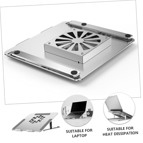 Base para laptop de aleación de aluminio con ventilador LED RGB miniatura 5