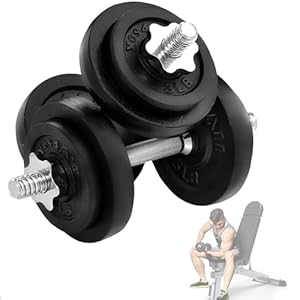 Yes4All Adjustable Dumbbell Set with Weight Plates/Connector – Exercise & Workout Equipment – Size Options 40lbs to 200lbs