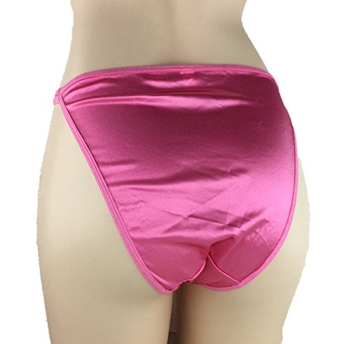 Colorful Star 5 Pack Women's Sexy Satin String Bikini Underwear Shine Smooth Underwear3