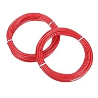 sourcing map 2 Pcs 3D Pen Filament, 1.75mm Dia 33ft Length PLA 3D Printing Pen Filament Refills for 1.75mm 3D Printing Pen, Red