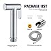 Handheld Brass Baby Cloth Diaper Sprayer Portable Hand Held Toilet Head with Bidet Hose and Bracket, for Feminine Wash, Pet Washing, Easy to Install,Chrome
