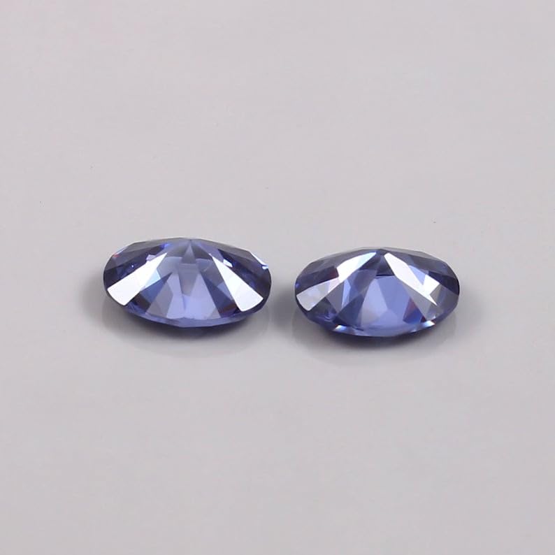 Saphir bleu naturel de coupe fine ovale 8 x 6 mm d'exception - 6
