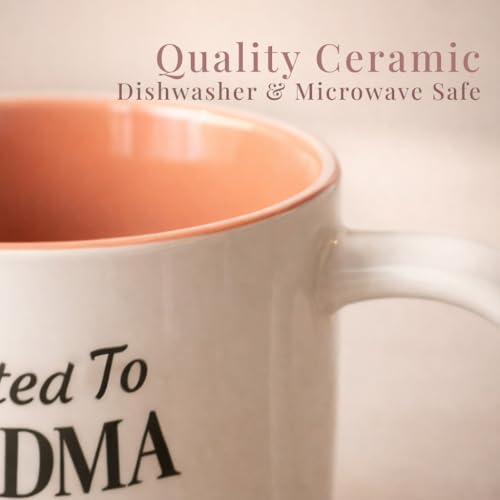 Triple Gifffted Promoted to New Grandma to Be Coffee Mug, 380ml Ceramic - Image 4
