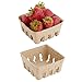 Juvale Pulp Fiber Berry Baskets - 4 x 4 x 1.81 in Brown Molded Pulp - Ventilated Design for Farmers Market Produce - Cardboard Fruit Containers & 60 Mini Berry Cartons