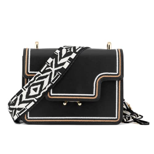 Image of ZOOEASS Nickel Buckles Wide Shoulder Strap Adjustable Replacement Belt Gun Buckles Guitar Style Crossbody Bag Strap