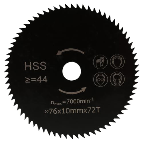 Jecdfs 1pcs Hoja de sierra circular HSS de 3 pulgadas,disco de corte 76mm,Disco de Corte con Agujero de 10 mm,para Madera, Cobre, Aluminio, Plástico y Metales Blandos – Precisión y Durabilidad