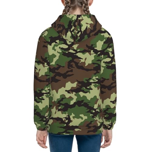 Camouflage Kids Pullover Hoodies Boys Sweatshirts Girls Athletic Clothes with Pocket4