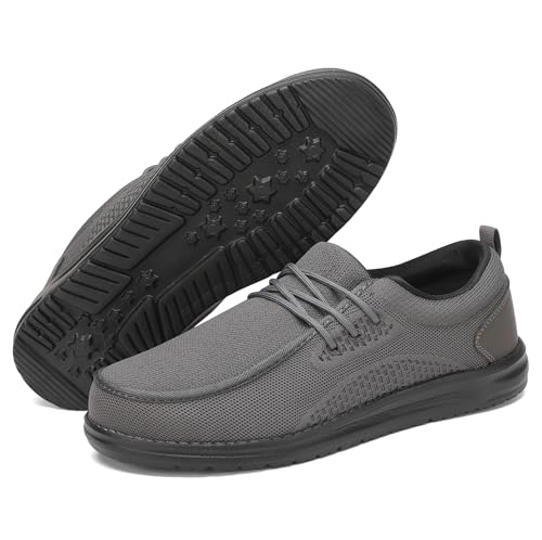 Image of VikoViren Slip On Steel Toe Shoes Men Loafers Safety Work Sneakers | Non Slip, Puncture Proof, Lightweight, Comfortable, Breathable, Indestructible Loafers Construction Shoes, Tennis, Casual