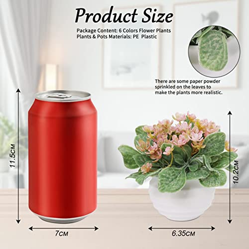 6PCS Piante di Fiori Artificiali, Piccole Piante