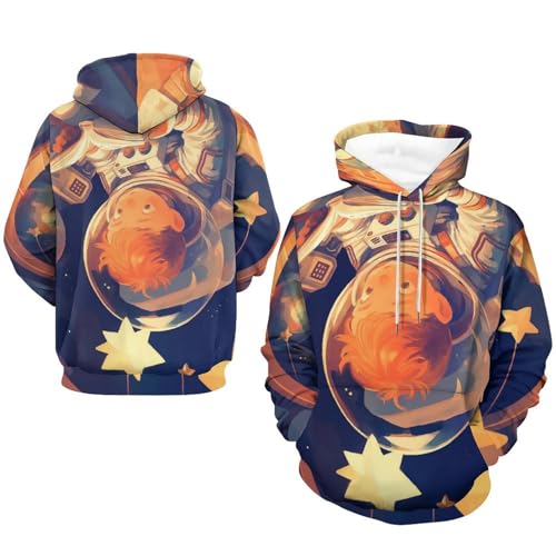 Sweatshirt pullover cosmonautes étoiles sweat à capuche mixte taille S