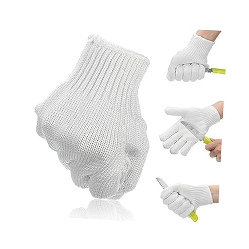 Tofficu Anti-kut-handschuhe Handschuhe Schneiden Schutzhandschuhe Zum Schneiden Sicherheitshandschuhe Zum Schneiden Küchenhandschuhe Zum Schneiden Schnittschutzhandschuhe Weiß