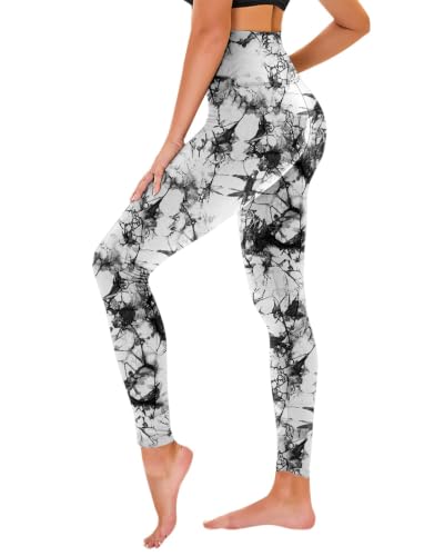 Image of TNNZEET High Waisted Leggings for Women - No See Through Tummy Control Cycling Workout Yoga Pants with Pockets Reg & Plus